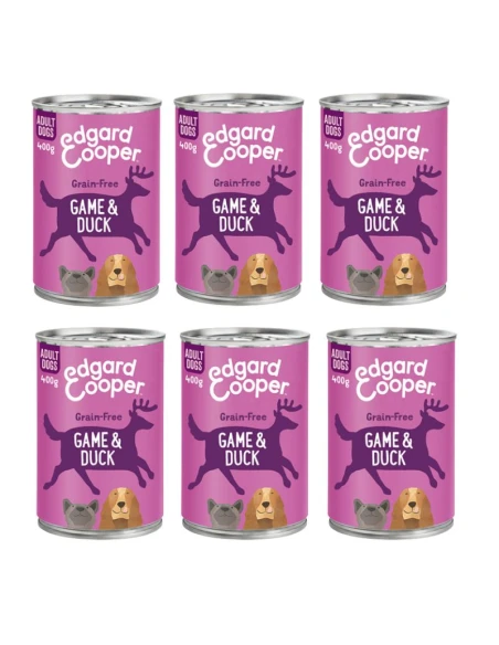 Edgard & Cooper Perros Adultos Venado y Pato – Comida Húmeda 6x400g