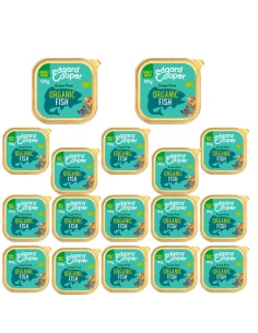 Comida humeda EDGAR COOPER para perros ADULT PESCADO ORGANICO 17 X 100 GRS
