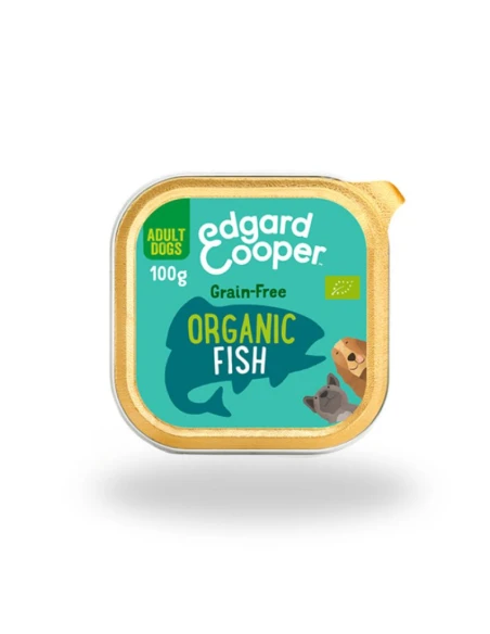 Comida humeda EDGAR COOPER para perros ADULT PESCADO ORGANICO 17 X 100 GRS