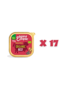 Comida humeda EDGAR COOPER para perros ADULT TERNERA ORGANICA  17 X 100 GRS