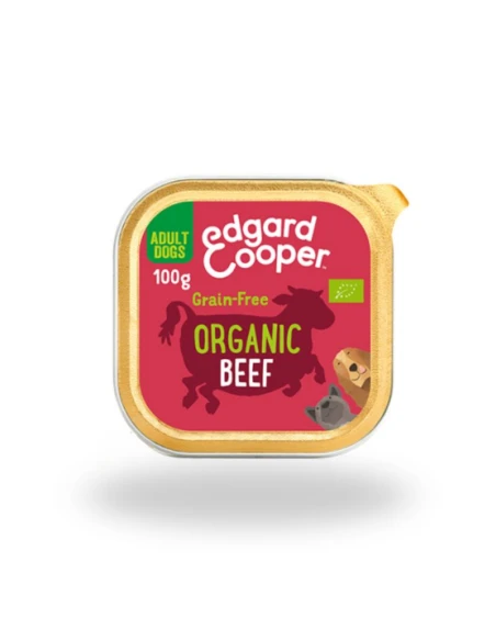 Comida humeda EDGAR COOPER para perros ADULT TERNERA ORGANICA 3 X 100 GRS