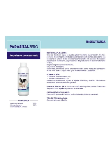PARASITAL Zero 250 ml | Repelente Natural para Ganado