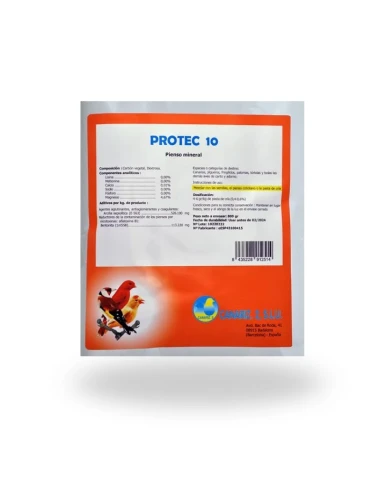 PROTEC 10 Pienso Mineral 200 g | Suplemento Antifúngico y Antibacteriano para Aves