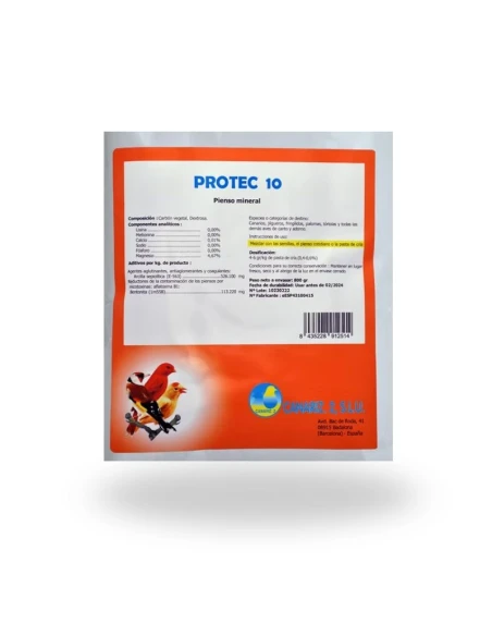 PROTEC 10 CANARIZ, Suplemento Antifúngico y Antibacteriano para Aves. 200 gr