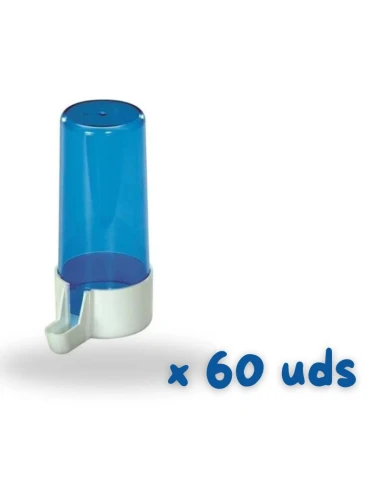 Pack 60 Bebederos Florencia Azul 2GR – 200 cc – Para Jaulas de Aves