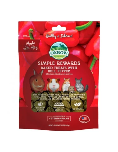 Golosinas Horneadas con Pimiento para Roedores - Oxbow Essentials 85g