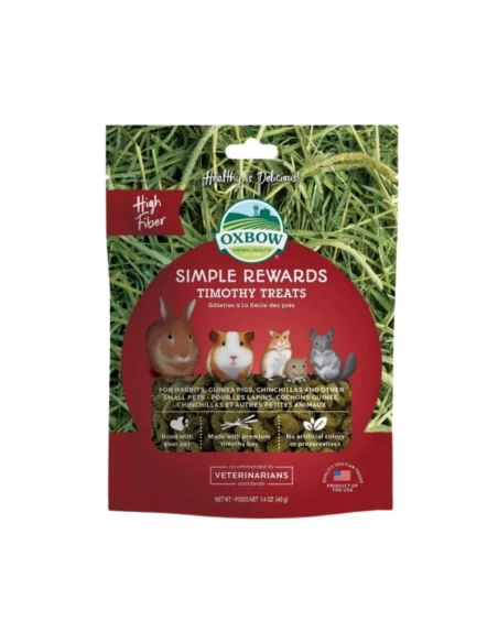 Complementos para aves|Golosinas Horneadas para Roedores OXBOW Timothy Treats 40gr