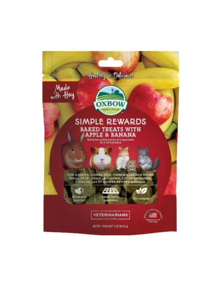Golosinas para Roedores OXBOW ESSENTIALS Manzana y Plátano 85g