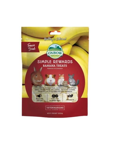 Golosinas para Roedores OXBOW Platano Liofilizado 28 gr
