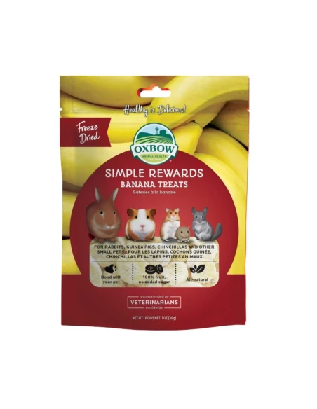 Golosinas para Roedores OXBOW Platano Liofilizado 28 gr