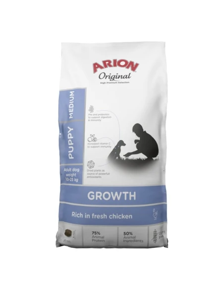 Pienso para Perro Cachorro de Razas Medianas ARION ORIGINAL Growth Pollo 2kg