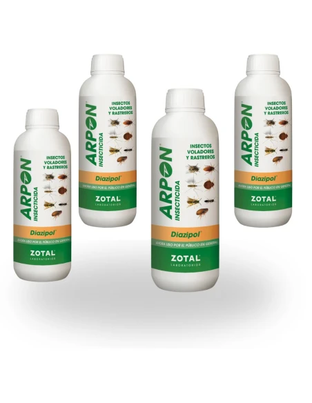 ARPÓN DIAZIPOL 250 ml PACK 4 uds -Insecticida para insectos voladores y rastreros