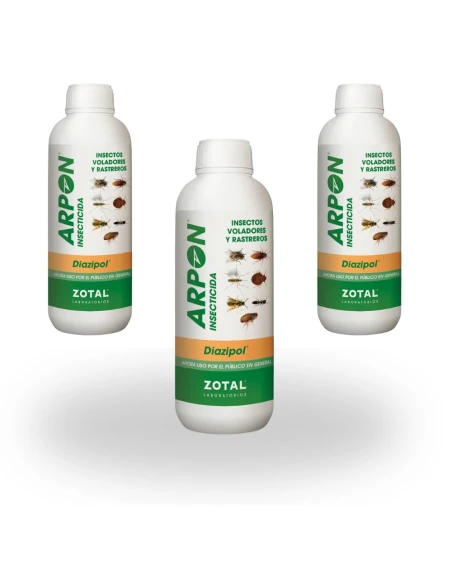 ARPÓN DIAZIPOL 250 ml PACK 3 uds de Insecticida para insectos voladores y rastreros