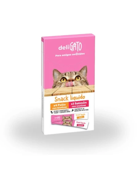 DELIGATO Snack liquido para gato, bolsa de 105 gr