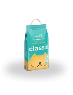 DELIGATO Arena clasica absorvente para gato, 5 kg