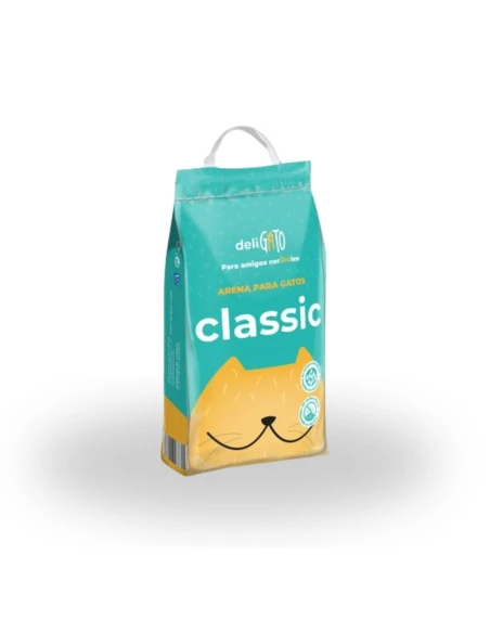 DELIGATO Arena clasica absorvente para gato, 5 kg