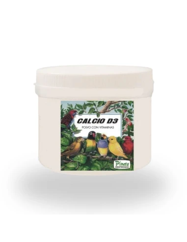 Pineta Calcio + D3 + Vitaminas Polvo | Suplemento Óseo para Aves Ornamentales