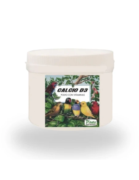 Pineta Calcio + D3 + Vitaminas Polvo | Suplemento Óseo para Aves Ornamentales