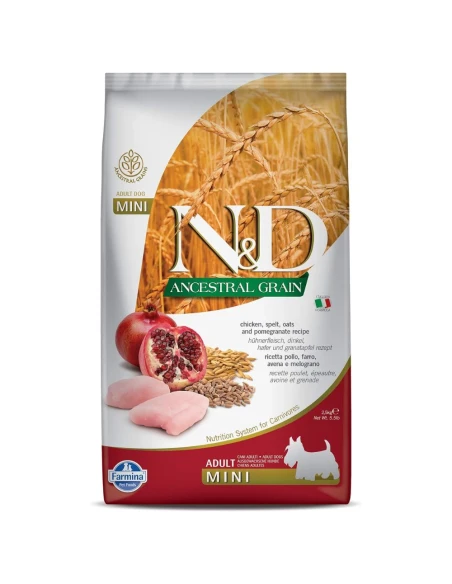 Pienso para Perro de Raza Pequeña FARMINA N&D Mini Light Pollo 2,5kg|Complementos para aves