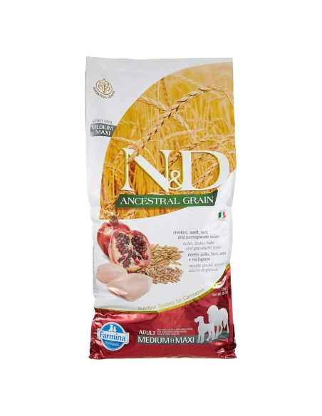 Pienso para Perro Med/Max FARMINA N&D Ancestral Pollo 12kg|Complementos para aves
