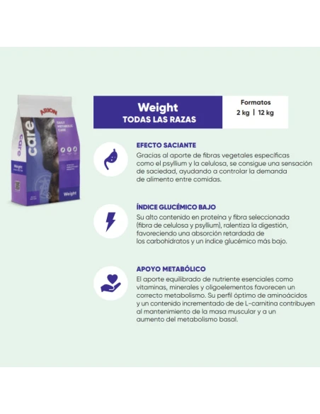 Pienso para Perro ARION CARE Weight 2kg|Complementos para aves