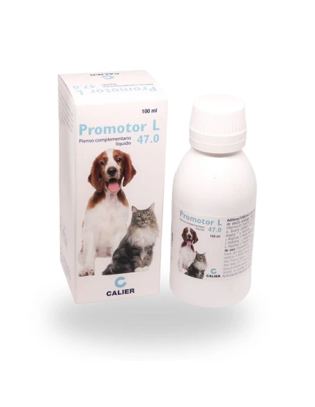 Vitaminas y Aminoácidos Hidrosolubles CALIER Promotor L47 para Todo Tipo de Animales 100 ml
