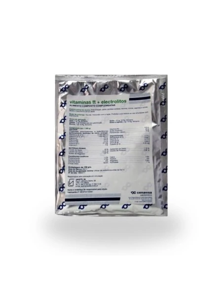 Vitaminas TT con Electrolitos para Aves CALIER en Sobre de Aluminio 100 gr|Complementos para aves