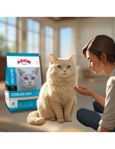 Comida para Gato Esterilizado ARION ORIGINAL Sterilized de Salmon y Arroz 7,5kg