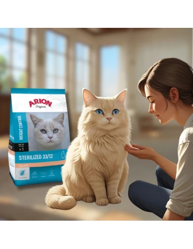 Comida para Gato Esterilizado ARION ORIGINAL Sterilized de Salmon y Arroz 2kg