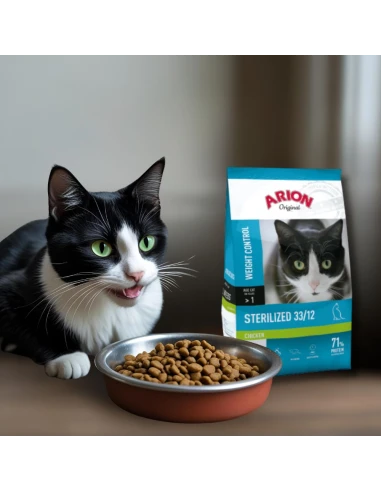 Comida para Gato Esterilizado ARION ORIGINAL Sterilized de Pollo y Arroz 2kg
