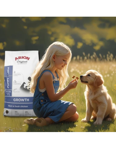 Pienso para Perro Cachorro de Raza Grande ARION ORIGINAL Growth Pollo 12kg
