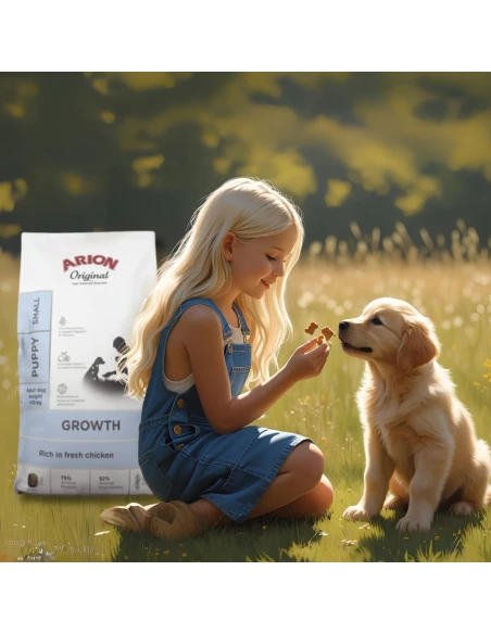 Pienso para Perro Cachorro de Raza Pequeña ARION ORIGINAL Growth Pollo 7kg