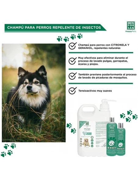 Champu para Perro MENFORSAN Repelente de Insectos 1L
