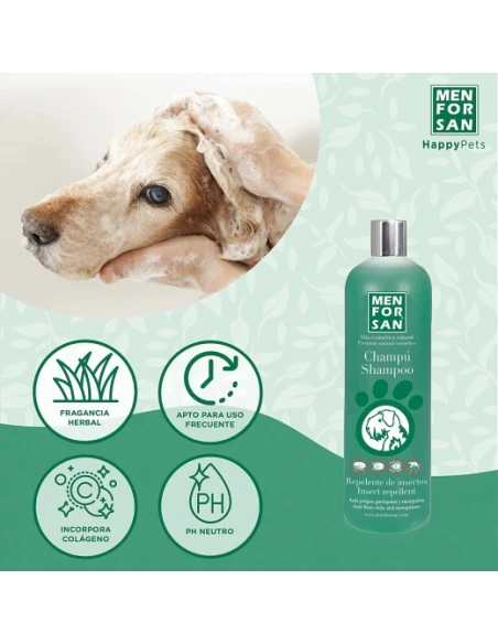 Champu para Perro MENFORSAN Repelente de Insectos 1L