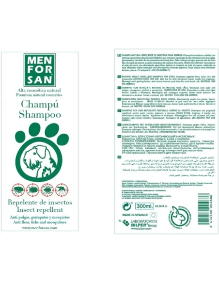 Champu para Perro MENFORSAN Repelente de Insectos 1L