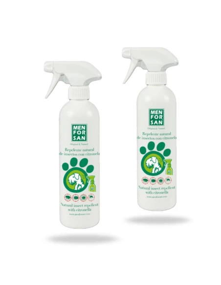 Pack 2 MENFORSAN - Spray repelenta para perros con citronela, 500 ml