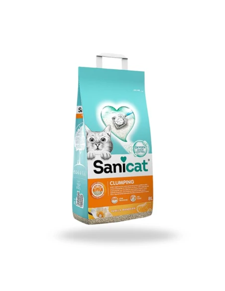Sanicat Clump 8L | Arena Vainilla y Mandarina para Gatos
