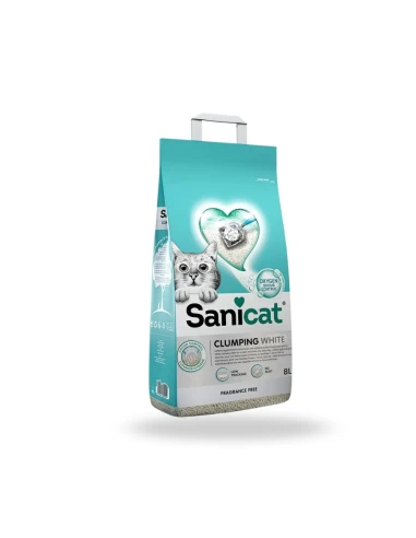 Arena Aglomerante para Gatos SANICAT Clump White Duo 10L