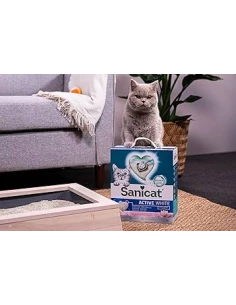 Arena Aglomerante para Gatos SANICAT Active White Loto 6L