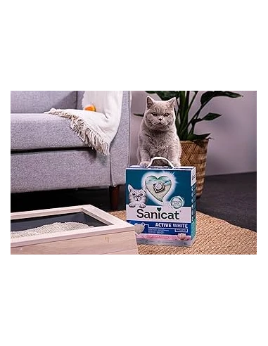 Arena Aglomerante para Gatos SANICAT Active White Loto 6L
