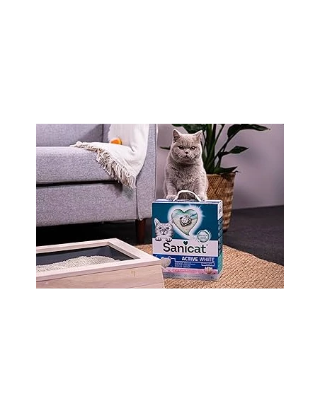 Sanicat Active White Loto 6L | Arena Aglomerante Gatos