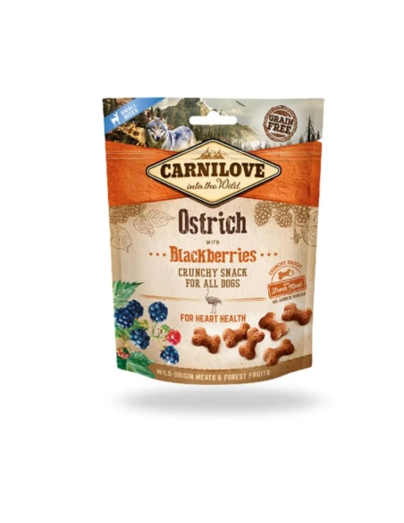 Carnilove Crunchy Avestruz y Moras para Perros – Pack 3 x 200 g