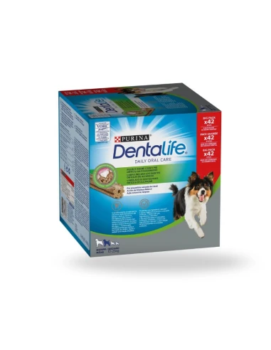 Snacks Dental para Perro Mediano PURINA DENTALIFE Multipack 42 sticks
