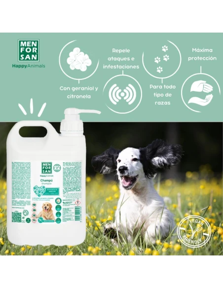Champú MENFORSAN Repelente de Insectos para Perros 5Lts Envase Profesional