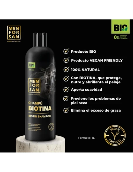Champú para caballos con biotina MENFORSAN 1 litro