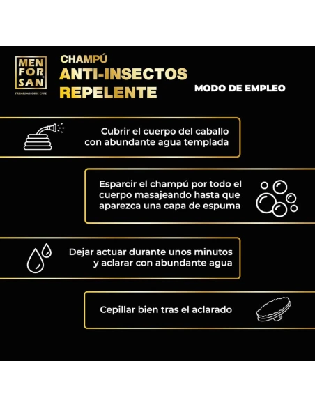 Champú para caballos repelente de insectos MENFORSAN 1 litro|Complementos para aves