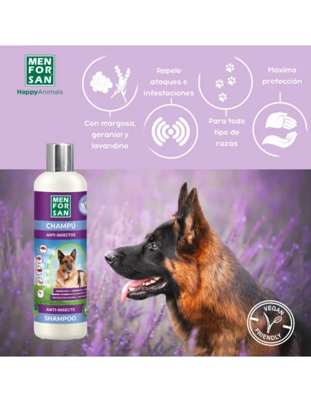 shampoo of pleasant perfume that scares away all kinds of parasites in our dog