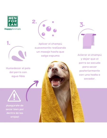 shampoo of pleasant perfume that scares away all kinds of parasites in our dog
