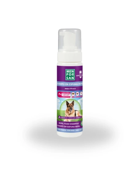 Shampooing en mousse, formulé pour conjurer toutes sortes de parasites externes.
