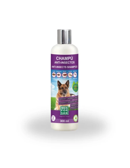 shampoo of pleasant perfume that scares away all kinds of parasites in our dog